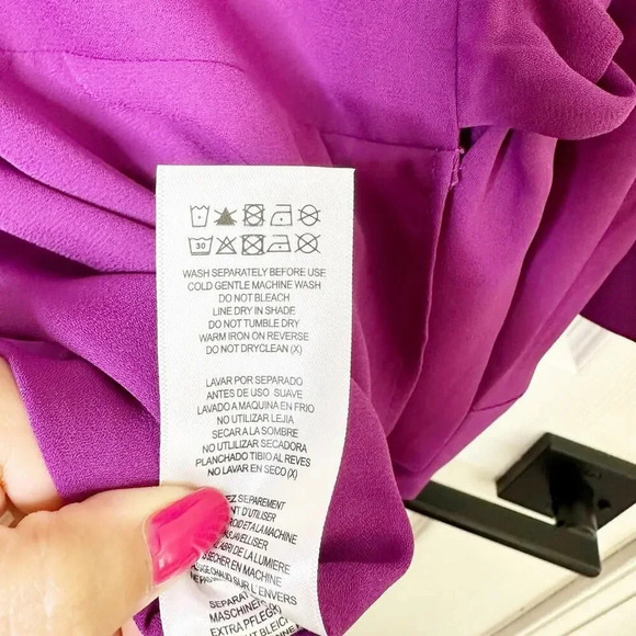 CITY CHIC Size Small/ US 16 Shibara‎ Vibes Magenta Purple Wrap Top - Picture 6 of 7